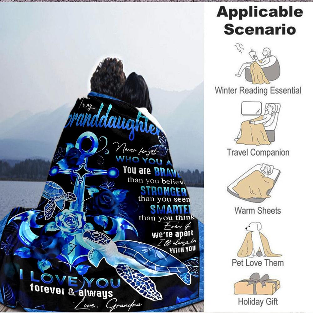 1PC Grandma Love Quotes Blanket, Throw For Sofa, Bed, Travel, Printing Blanket With Soft And Warm Fabric yy250918198