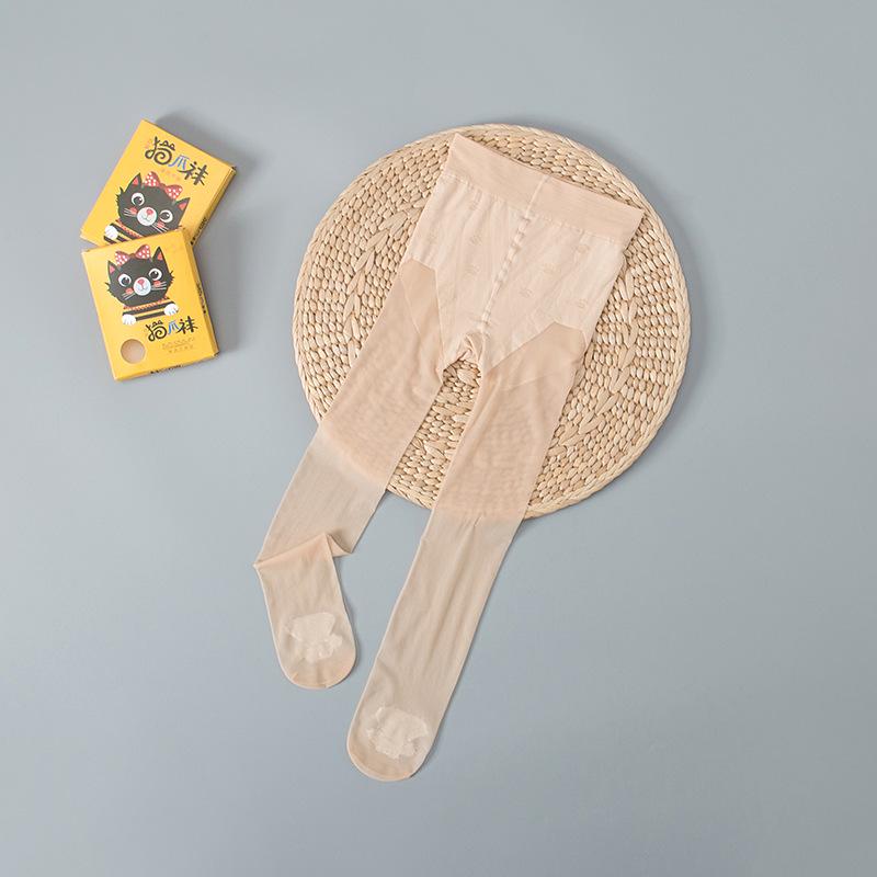 2026 Girls' Sheer Summer Stockings - Skin Tone or White, Spring/Autumn Baby Jumpsuit Socks