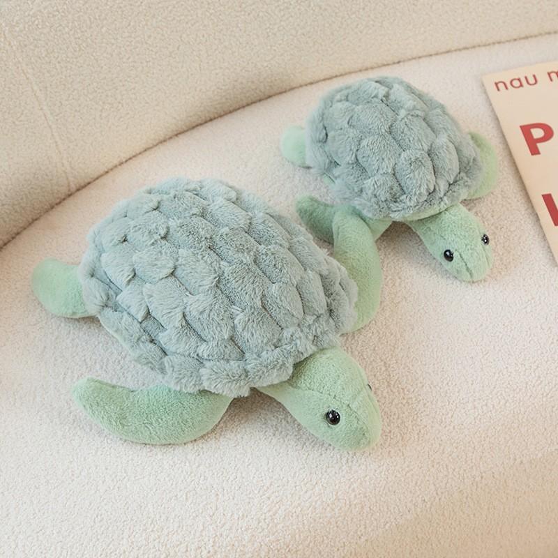 28/38cm Kawaii Plush Turtle Peluche Hairy Stuffed Soft Animal Doll Tortoise Appease Pillow Toy For Baby Christmas Birthday Gifts