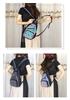 Vielseitiger Mini-Rucksack mit Diamantgittermuster: Multifunktionale Schulter-, Crossbody-, Hüft- und Brusttasche für High-School-Schülerinnen und Frauen.