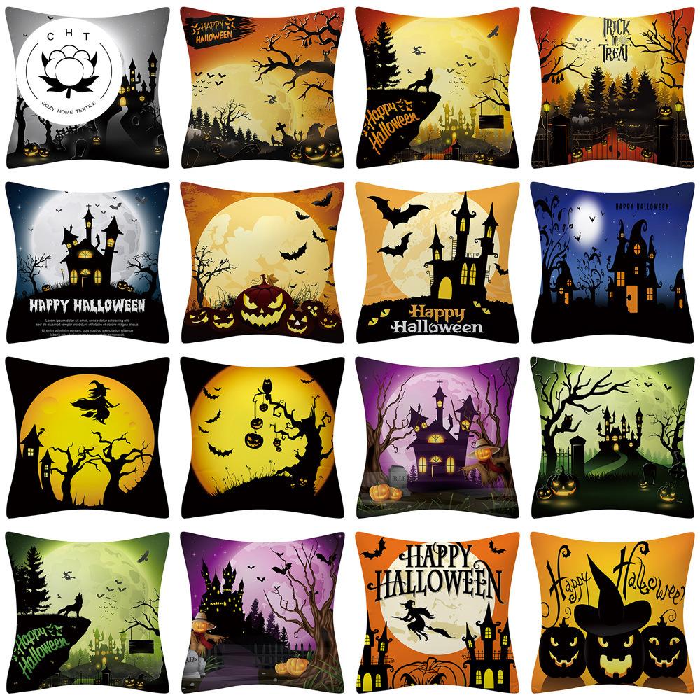 

Наволочка с принтом Хэллоуина для дома, гостиной, дивана, украшения спальни, наволочка, автомобильный комплект, наволочка