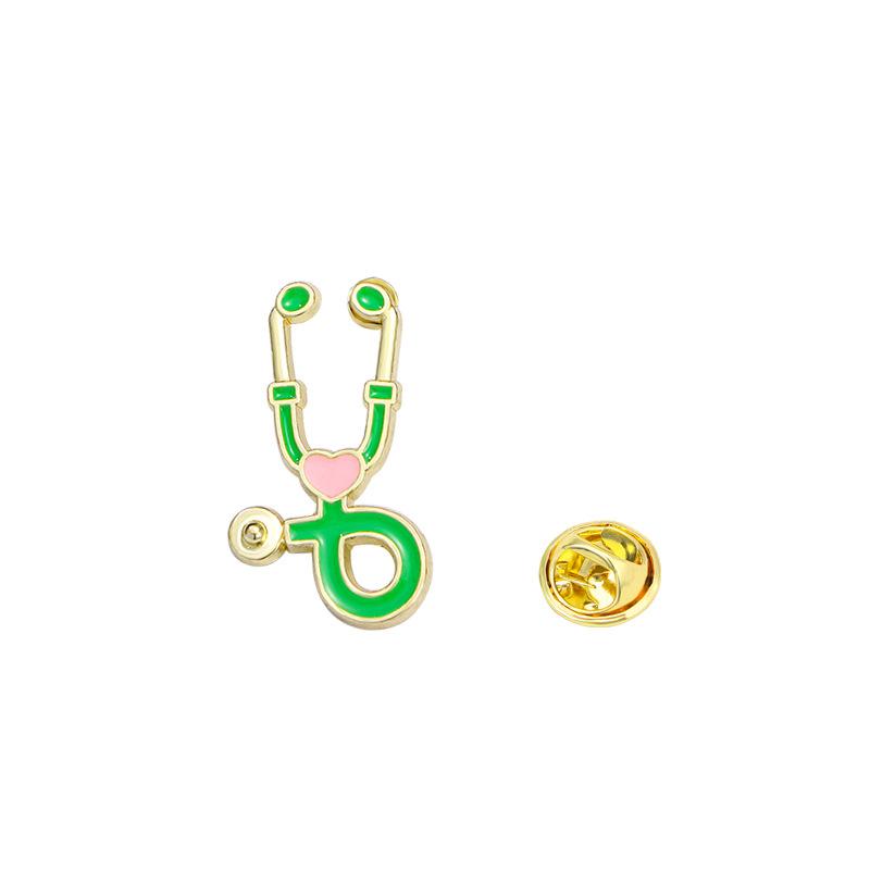 Kolekcja artykułów medycznych Broszka emaliowana Ambulans Strzykawka Stetoskop Odznaka Przypinka Szpitalny Lekarz Pielęgniarka Hurtownia