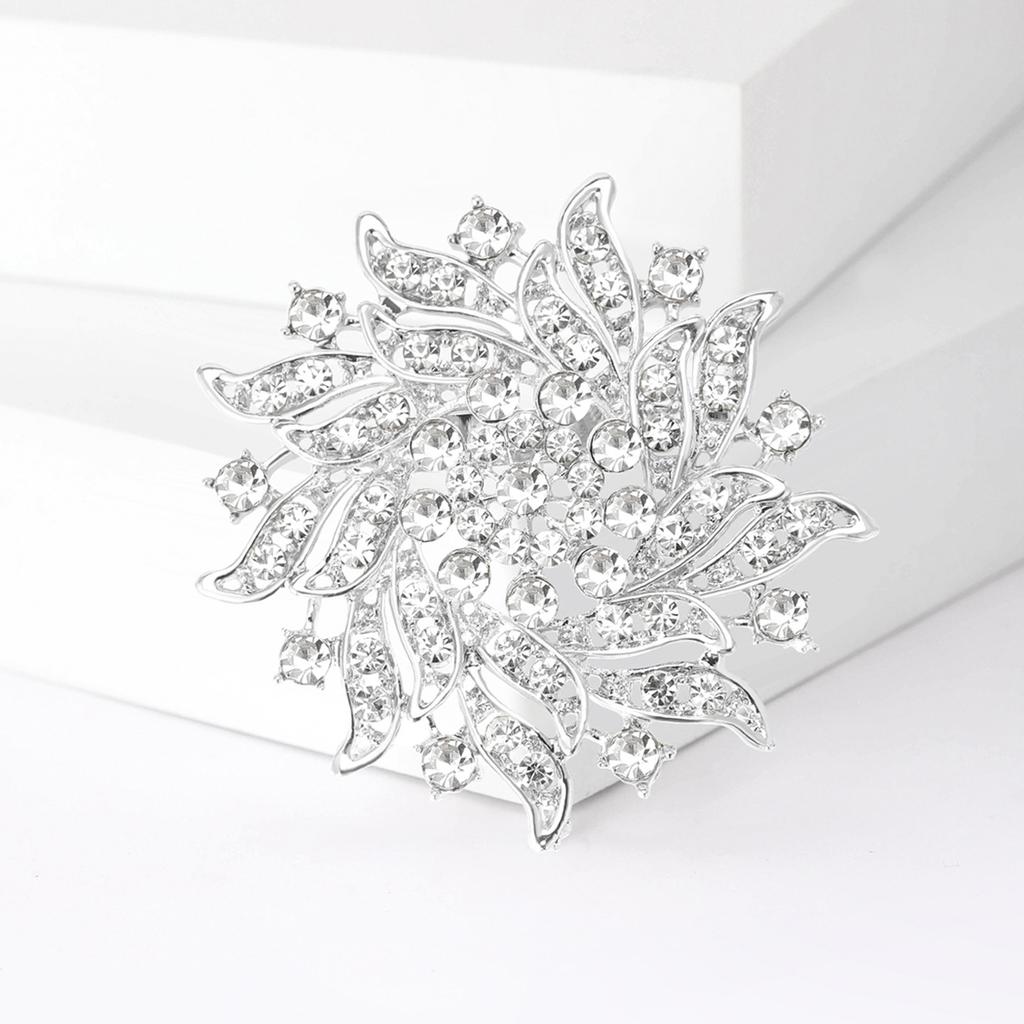 Retro Fashion Rhinestone Brooch, High-End Clothes Pin Fixed Clothes