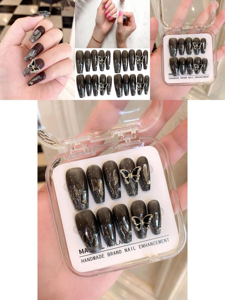 Handmade Butterfly Nail Sticker Wholesale Ice-clear Long-wearing Sparkling Diamond