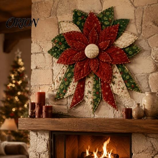 Einfache Nähbastelarbeiten für Partys Festlicher gesteppter Weihnachts-Türbehang DIY-Kit, Immergrüner Baum, 3D-gepolsterte Patchwork-strukturierte bauschige Stoffschleifen
