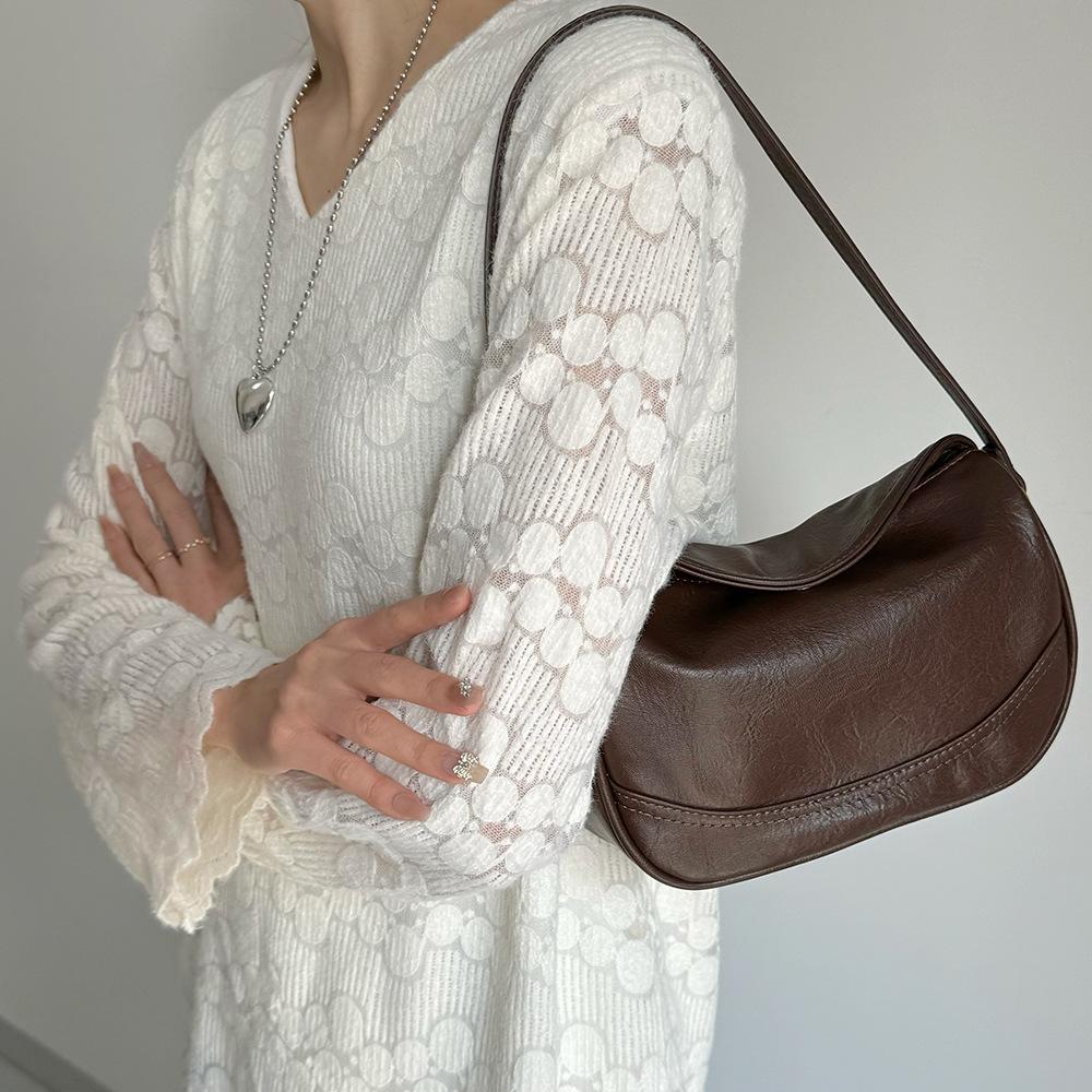 Fashiable Women's Handbag Retro Single Shoulder Armpit Bag Diagal Cross Dumpling Bag 2026 New Pu Leather Small Wallet