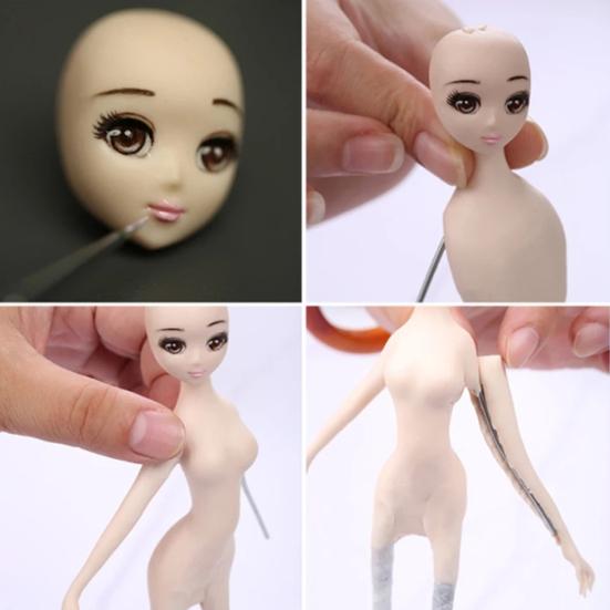 DIY Silicone Mould Fondant Doll Head Face Baking Cake Chocolate Accessories