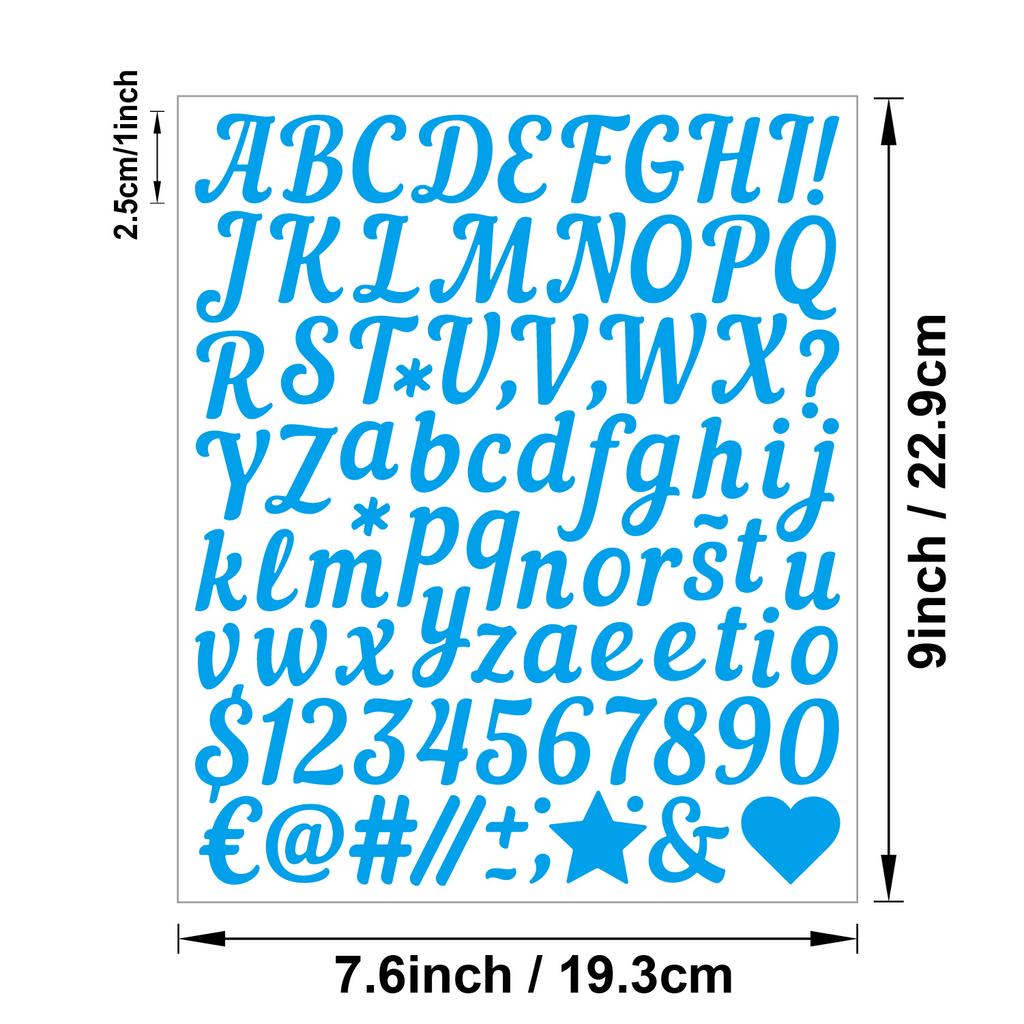 1 Inch Handwritten Letter Sticker Sturdy Multicolor Gift DIY Diary Hand Account English Alphanumeric Sticker