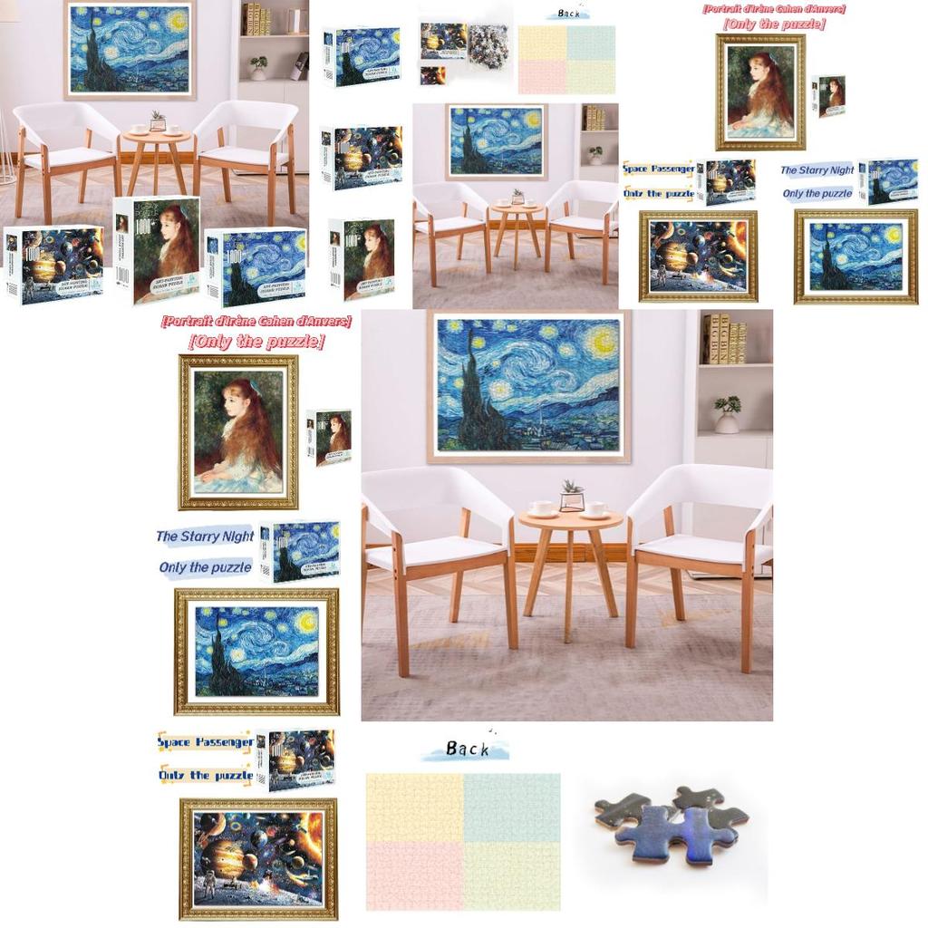 High-difficulty 1000-piece Jigsaw Puzzle With Classical Paintings Smooth Edges And Soft Colors