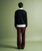 Satur Lauren Basic Crew Neck Fine Cardigan Black