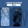 Anime BLEACH Kurosaki Ichigo For Xiaomi Poco Phone Case For X4 X3 F4 F3 NFC M5 M4 M3 GT S Pro 4G 5G Liquid Left Rope Cover