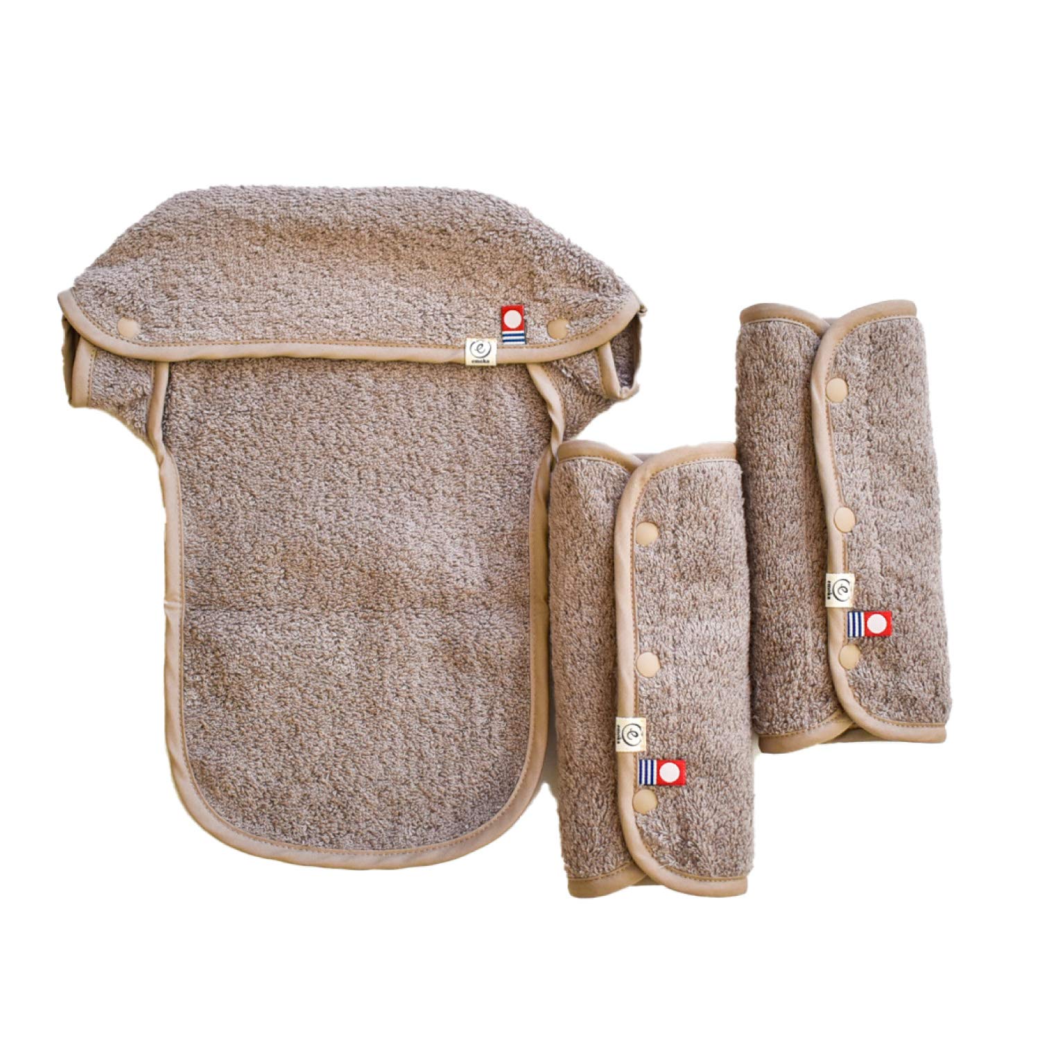 

Imabari Towel Ergo Omni Breeze Omni 360 Drool Pad Front Cover Bib Set + (Powder Brown)
