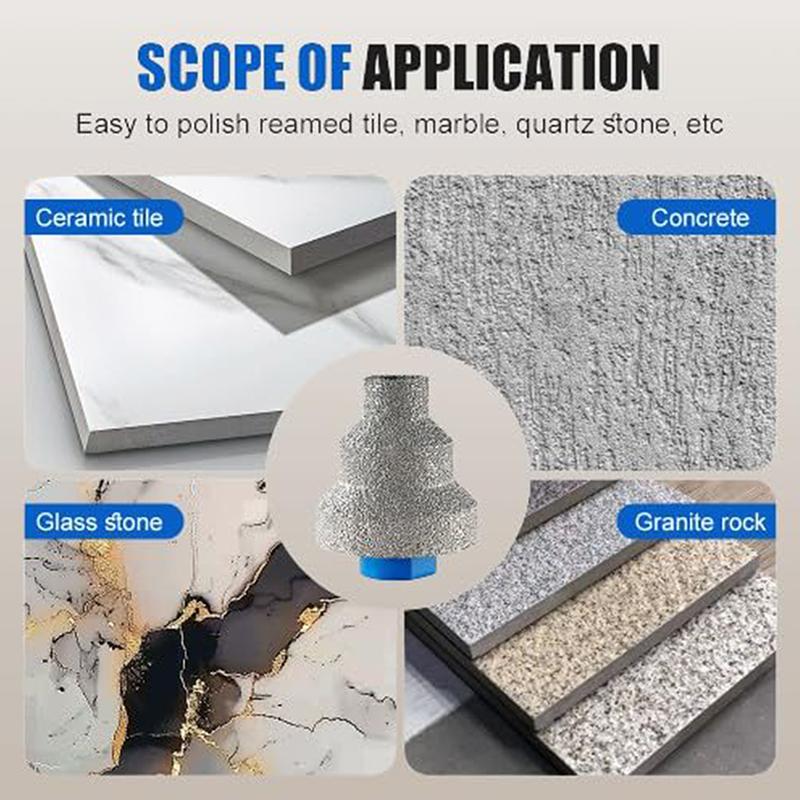 Pagoda Drill Bit M10 M14 Brazed Diamond Tower Drill Tile Stone Rock Plate Drill Reaming Integrated Bit Diamond Tools