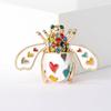 Fashion Enamel Bee Brooches for Women Rhinestone Insect Pins Event Party Funny Gifts Backpack Decoration Clothes Accessories