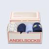 ANGEL SOCKS Set 2_Blue Package Blue Socks Flower Socks Pearl Socks Daily Look Sock Coordination Sock Fashion