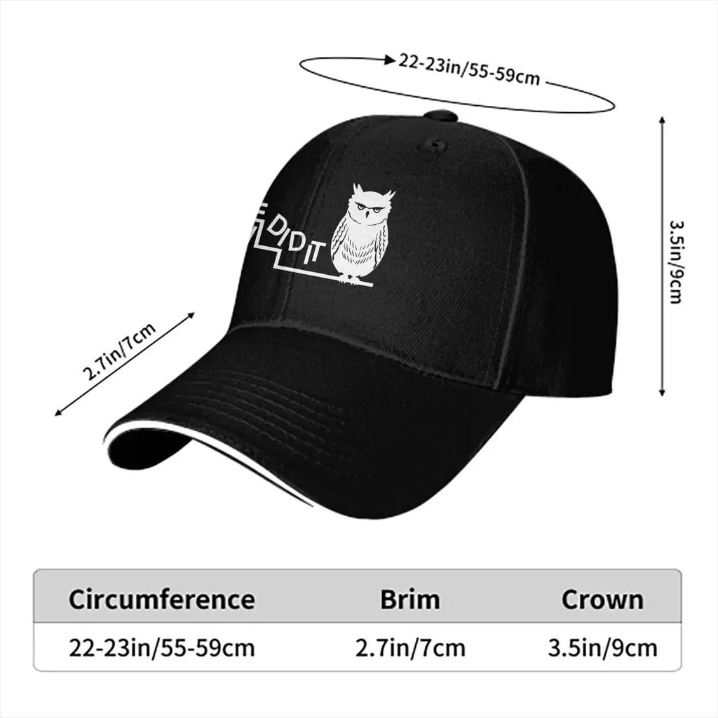 Did It Unisex Baseball Caps Peaked Cap Funy Owl Sun Shade Hats for Men Women