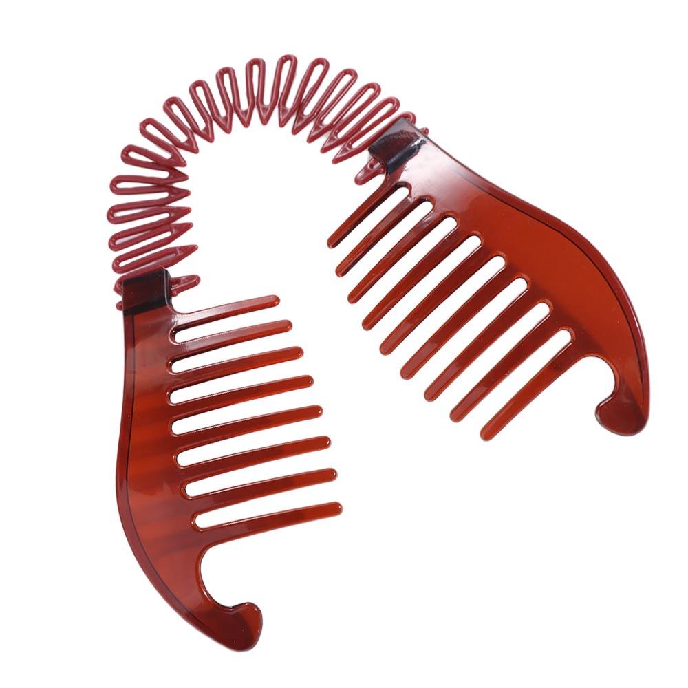 Flexible Headwear Banana Barrettes Clip Black Brown Elastics Hair Comb Hair Riser Claw