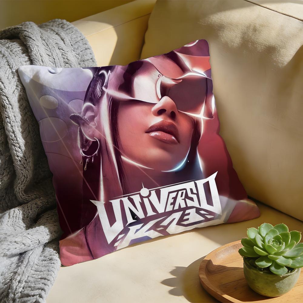 KKenia Os PinkAura Singer Cushion Cover Washed Linen Soft Breathable Decorative Case For Sofa Home Pillow Cover