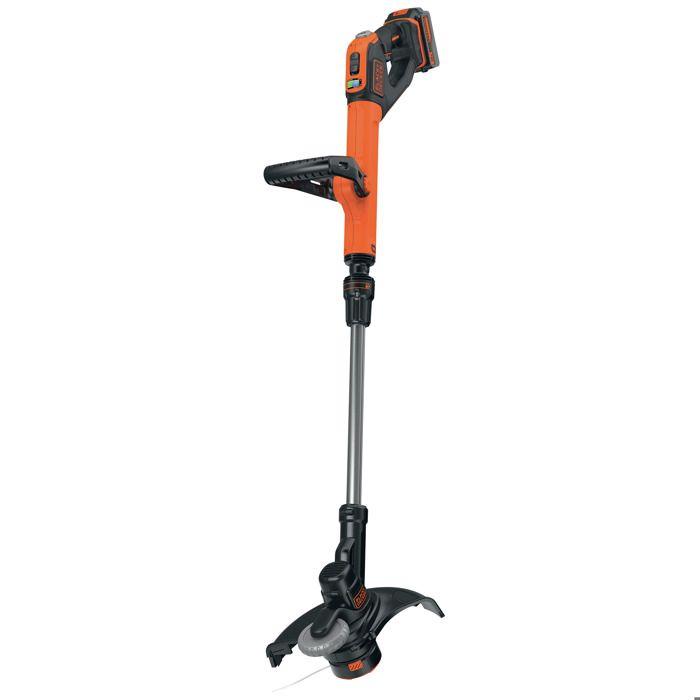 Coupe-bordure électrique BLACK+DECKER - STC1840EPC-QW - 18V - 30 cm - Avec batterie 18V - tete pivotante - tube télescopique