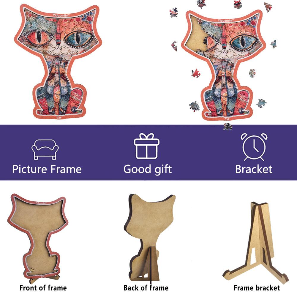 Декоративная деревянная головоломка MAO Cat Trend Retro — фото 4