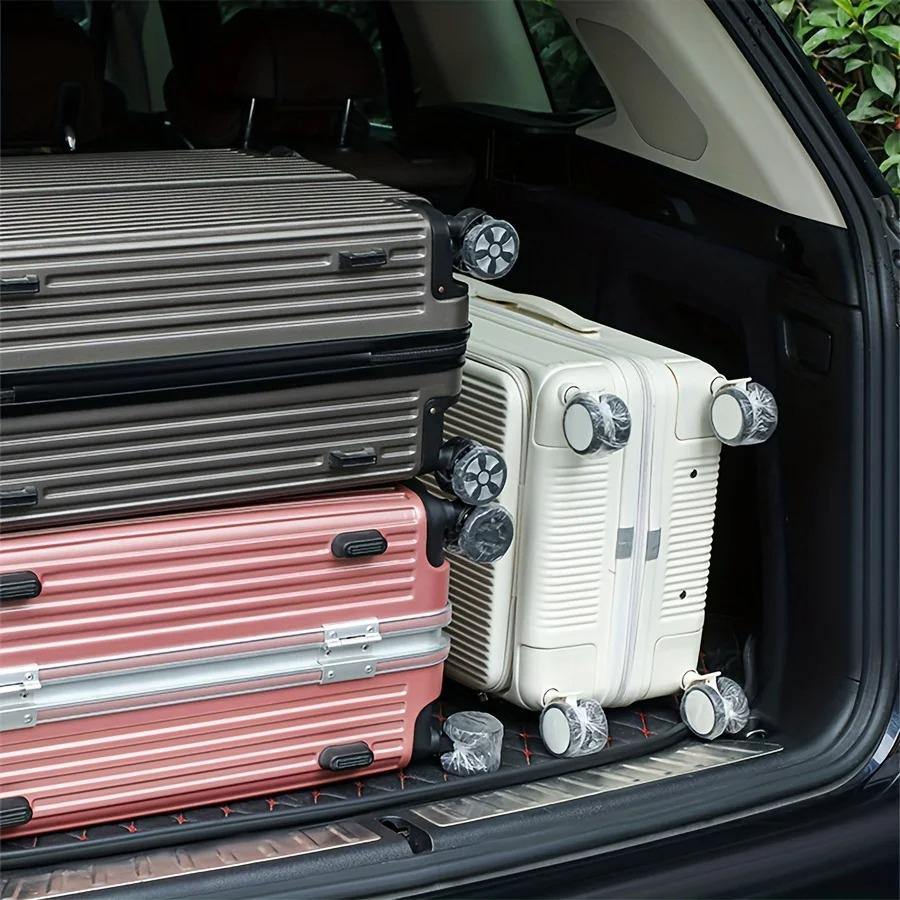 50pcs Disposable Dust-Proof Protective Cover For Luggage Wheel Cover, Travel Accessories For Suitcase, Anti Dirt And Wear-Resistant Wheel Cover
