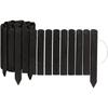 Wooden Garden Edging - CREATIVE HOME - 200 X 30 Cm - Black - UV-treated Pine - Flexible