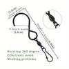 One Set8This stainless steel rotating hook clip is designed for wall mounting and is perfect for hanging wind chimes and crystal spinners. It is easy