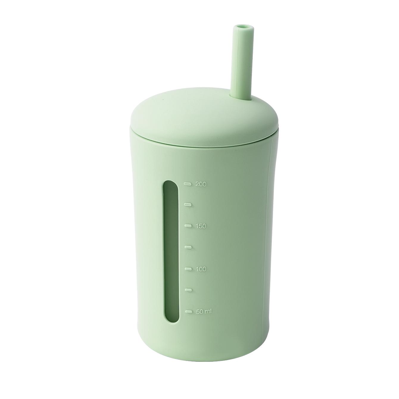 

1PCS Silicone Straw Cup For Kids BPA Free Feeding Leak Proof Baby Training Cup Safe Dishwasher Safe Bottle Cup Baby Stuff