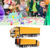 Pull Back Container Truck Toy High Simulation Plastic Alloy Container Truck Model for Boys Girls Children Gift