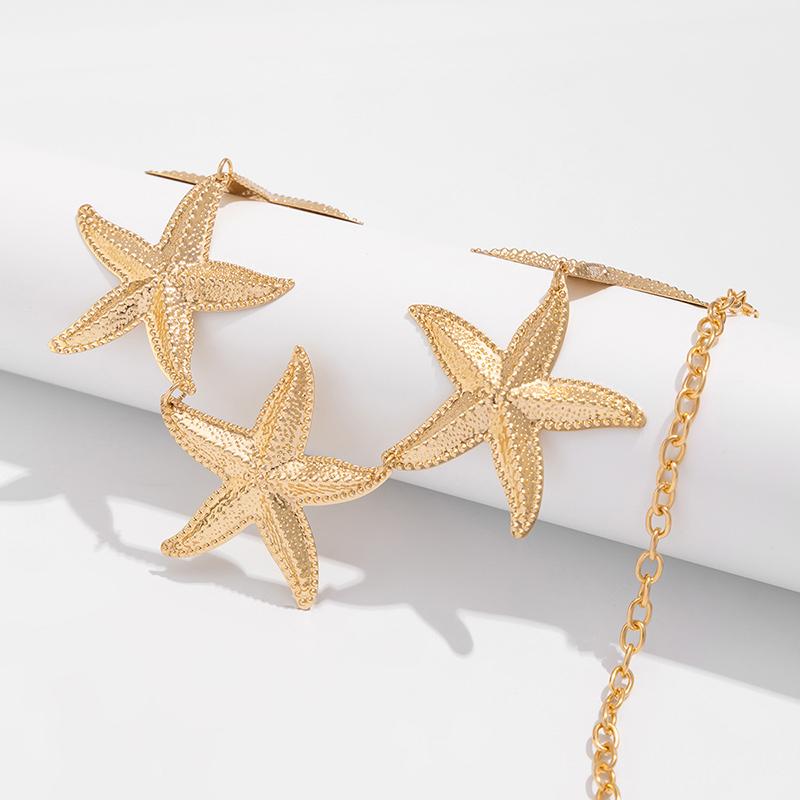 Ethnic Style Starfish Shell Waist Chain Bohemian Versatile Belt For Women High-End Dress Waistband Retro Simple Belt Gifts