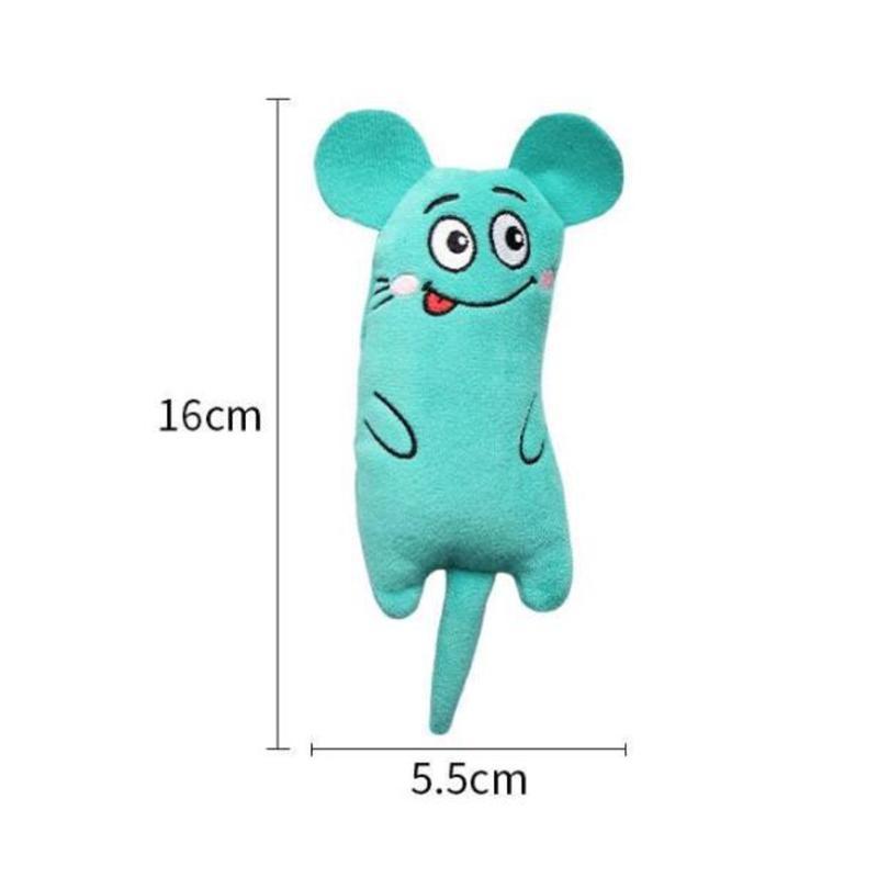 Cute Cat Toys Funny Interactive Kitten Plush Toy Chewing Squeaky Toy Pets Accessories