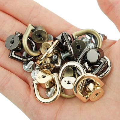 Hardware Accessories D-Shaped Ring Bag Side Clip Buckles Metal Buckle Handbag Chain Handles Connector Bag Strap