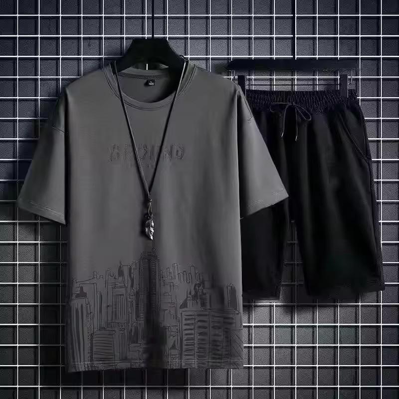 Summer Quick Drying Men's Sets Fashion Tracksuits Casual Breathable Short Sleeve 3D Printed Sports T-shirt+Shorts Basketball Set
