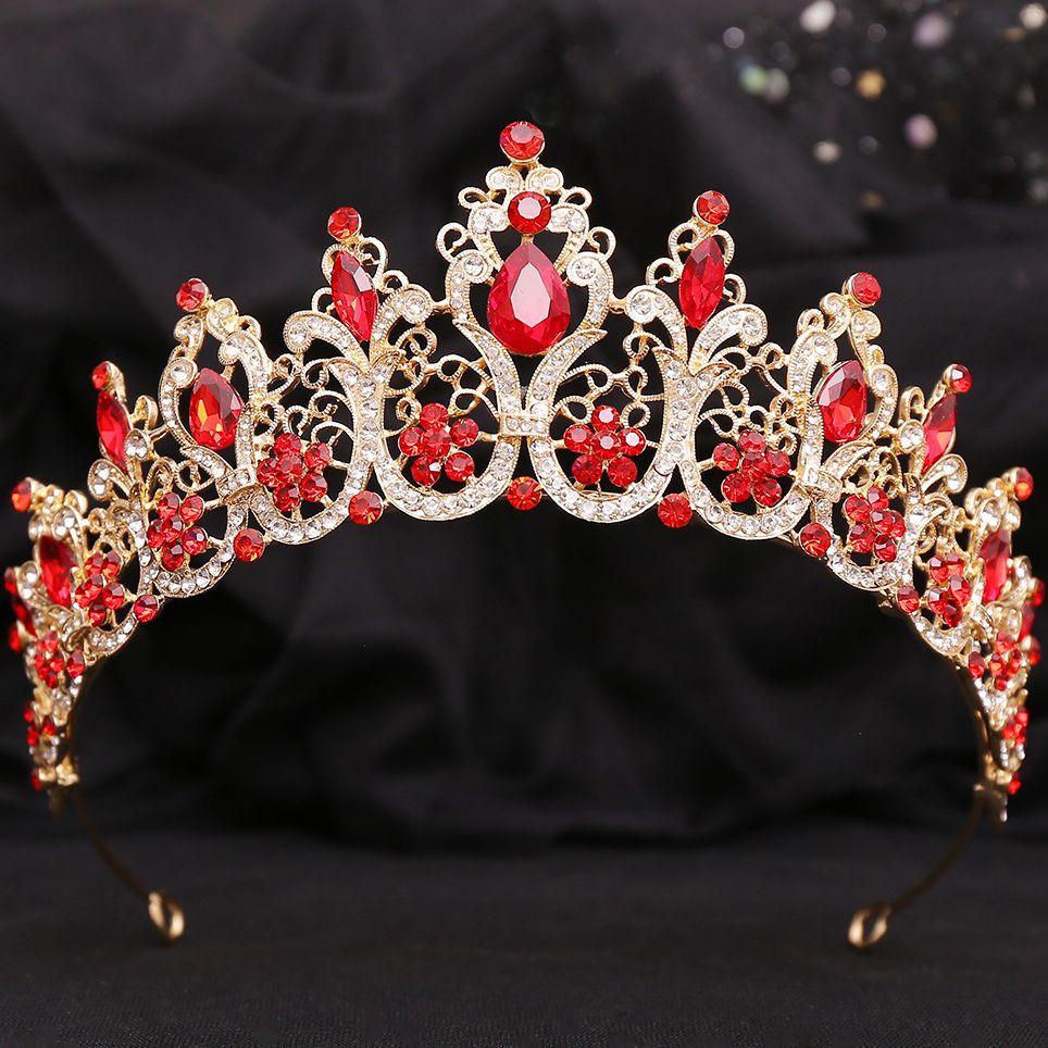 DIEZI Koreanischer Barocker Luxus Braut Kristall Diadem Krone Für Frauen Mädchen Hochzeitsfeier Neu Elegant Königin Haar Schmuck Accessoires