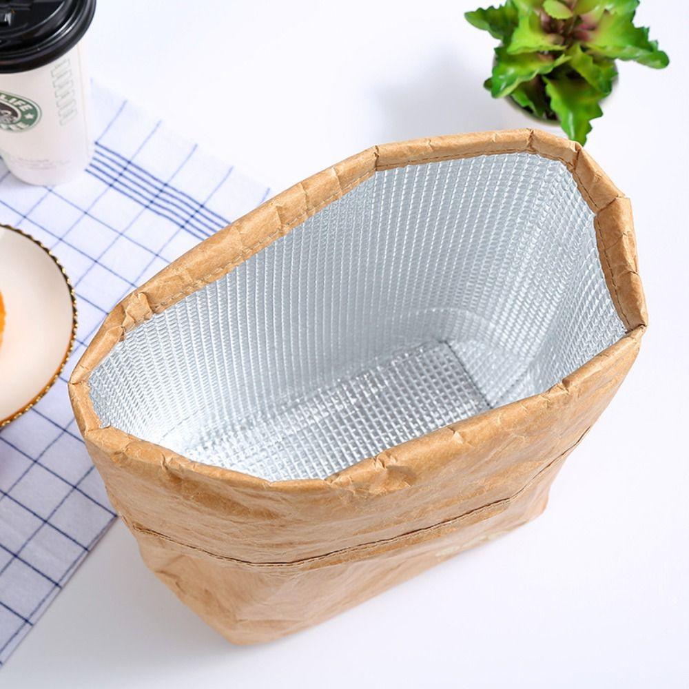 Package Reusable Food Hand Bags Tote Canvas Lunch Bag Waterproof Lunch Bag Kraft Paper Bags