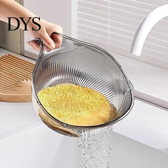 Safe Food Washing Container Multipurpose Rice Bowl, with Ergonomic Handle, PP Silicone Grip Strainer Basket, for Cleaning Vegetables And Fruits Quinoa