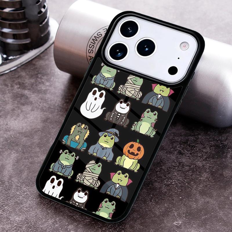 Aesthetic Frog Phone Case For iPhone 17 16 15 14 13 12 11 Pro Max Plus 17Air Soft Silicone Cover