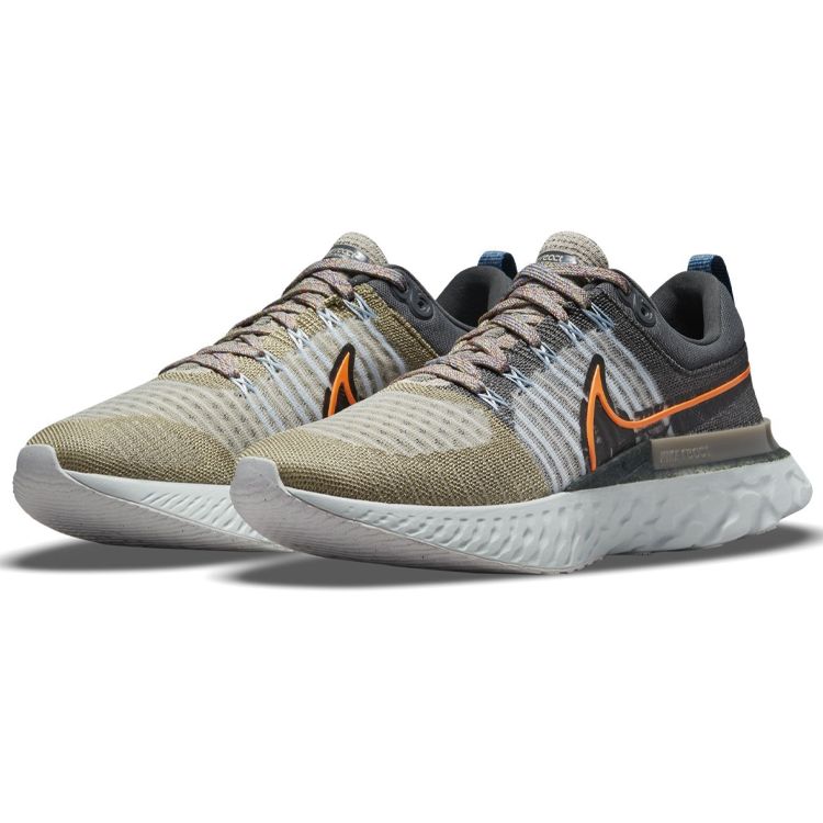 Nike React Infinity Run Flyknit 2 Made From Sport Men Sneakers Brown Light-Bone Sport-Spice DC4577-001