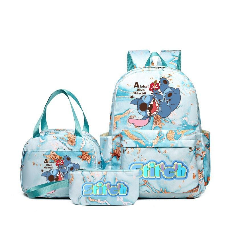Student Schoolbag Three-Piece Set, Wear-Resistant And Breathable Large-Capacity Backpack, Youth Travel Backpack, Computer Bag