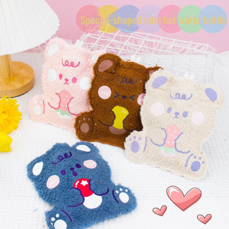 Cute Cartoon Plush Hand Warmer: Mini Water-Filled Hot Water Bag for Students and Babies