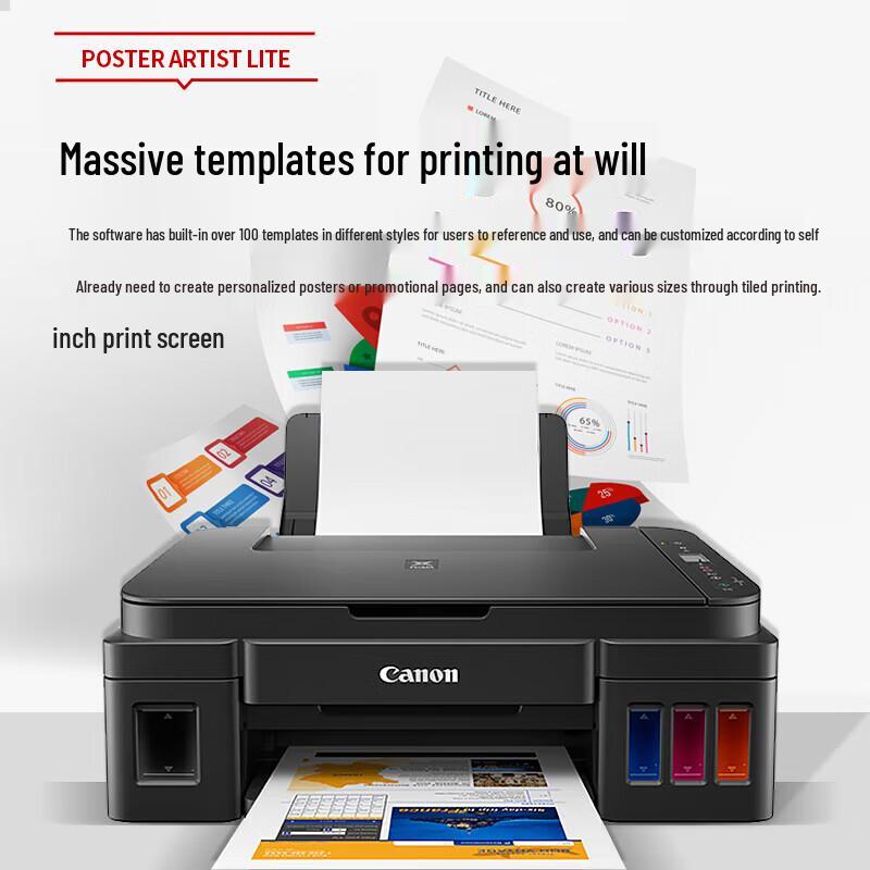 Canon G2810 Refillable Ink All-in-One Color Printer CN plug (adapter included)