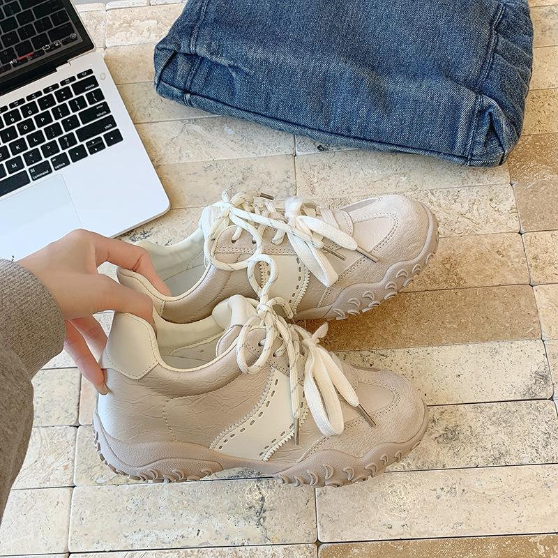 

Strictly selected, Su Yinyin has the same inner height increase of 7cm mercerized crescent, pearl lace shoelaces, sports and leisure shoes, and German 40 шампанського