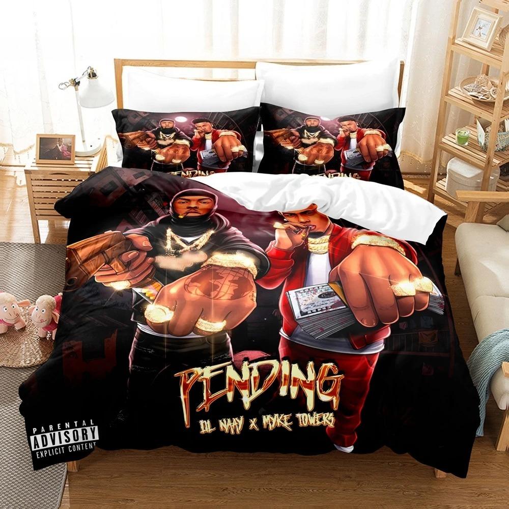 3D Print Rapper M-Myke Towers Bedding Set Single Twin Full Queen King Size Bed Set Adult Kid Bedroom Duvetcover Sets