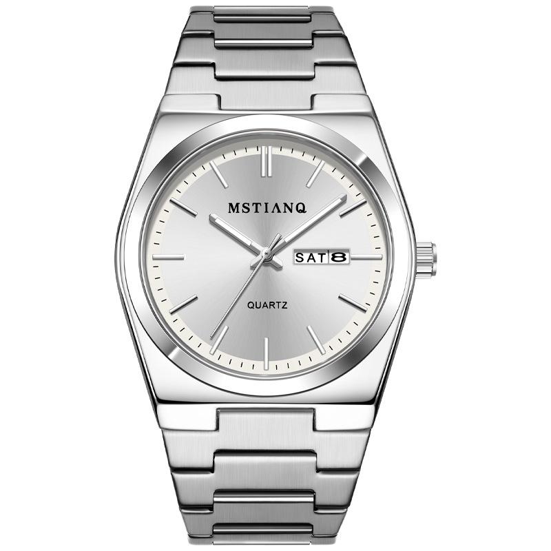 Fashion Thin Men'S Watch Quartz Watch Steel Belt Calendar Business High Value Watch Men