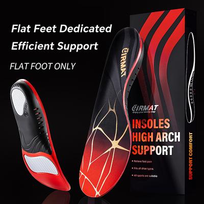 Premium 220+ lbs Hochbelastbare Fußgewölbestützende Einlegesohlen für Füße PU-Gel Stoßdämpfung Laufsohle Breite Füße Arbeitsstiefel Damen Herren