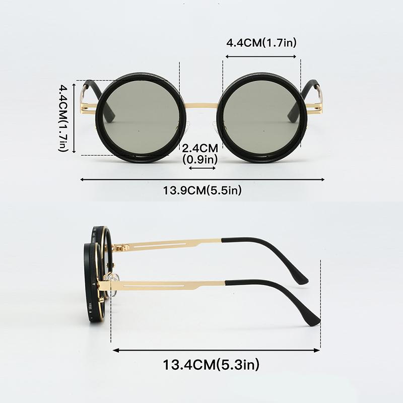 Adjustable Tint Polarized Sunglasses with Built-in ND Filter Men Fashion Vintage Design Shades Women Anti-UV Sun Glasses