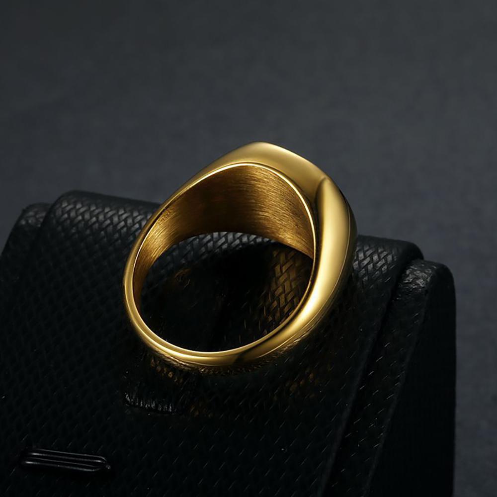 New Smooth 316L Stainless Steel Signet Square Ring for Men Women Hip Hop Punk Style Fashion Party Jewelry Accessories Wholesale