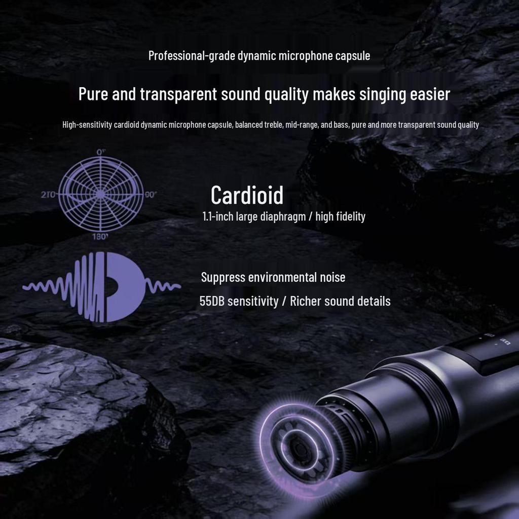 Wireless Handheld Microphone & Sound Card for Live Broadcast and Recording