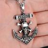One Piece Skull Head Anchor Necklace, Jewelry Domineering Men'S Collarbone Chain
