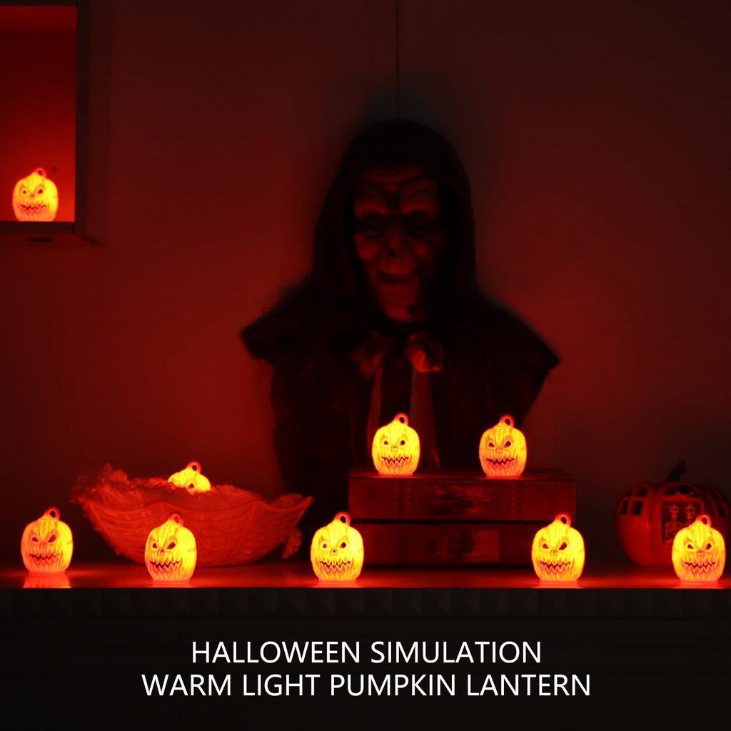 Light Up Halloween Pumpkin Decor Jack O Lantern Decoration Outdoor Indoor Plastic Trick Or Treat Table Party Supplies